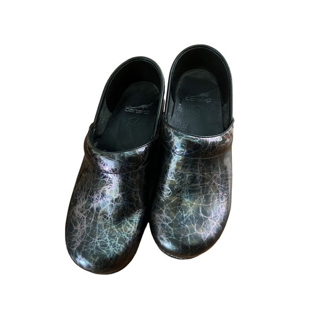 Dansko Professional Clogs, Metallic Swirls Women's Size 37